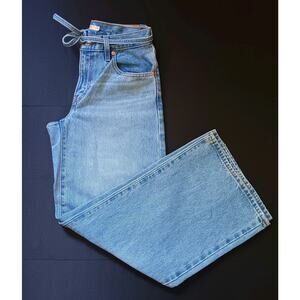 Levi's Women's High-Rise Wide Leg Jeans With Tied Belt 30x30